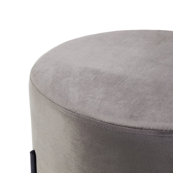 Lifa Living Velvet Poef - Jolie Grijs