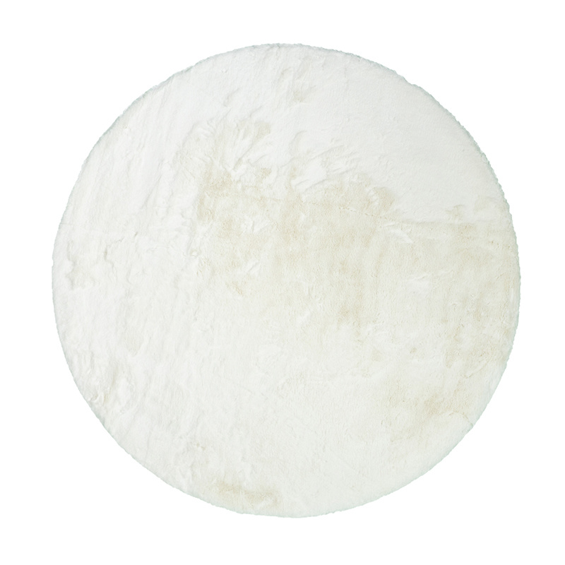 Rond Hoogpolig vloerkleed - Comfy Supreme Wit - sfeer