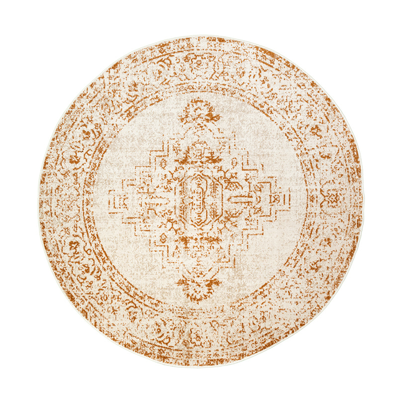 Rond vintage vloerkleed - Spring Ethnic Creme/Terra - sfeer