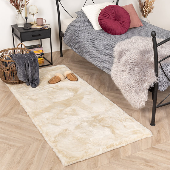 FRAAI Zachte Hoogpolige loper - Comfy Creme