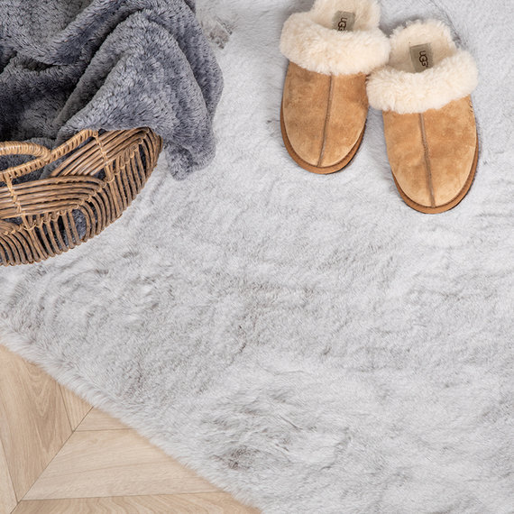 FRAAI Zachte Hoogpolige loper - Comfy Grijs