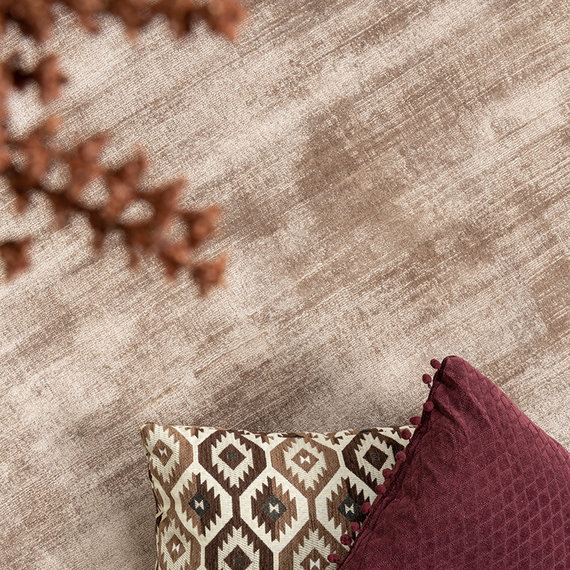 FRAAI Rond viscose vloerkleed - Pearl Taupe