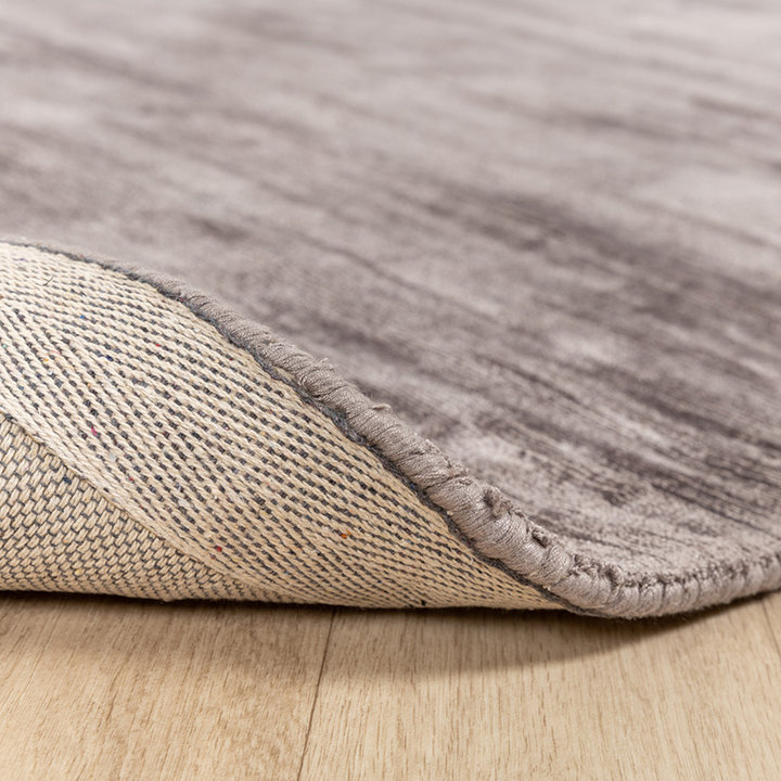 Rond viscose vloerkleed - Pearl Grijs
