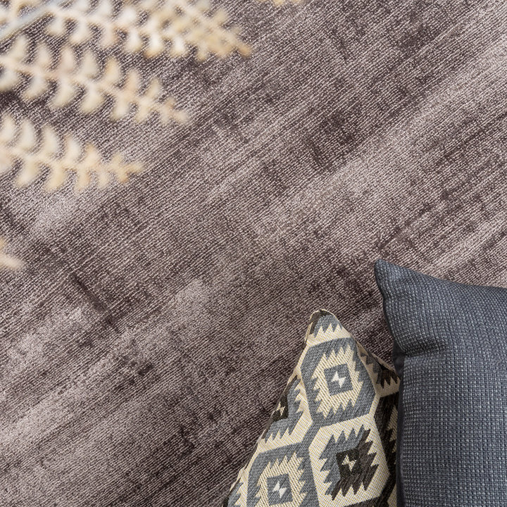 Rond viscose vloerkleed - Pearl Grijs