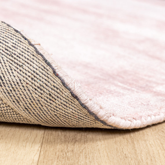 FRAAI Rond viscose vloerkleed - Pearl Lichtroze