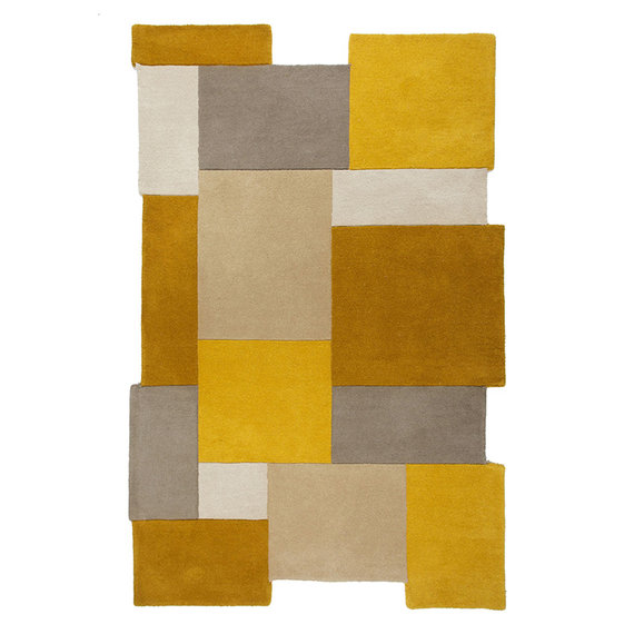 AIRO Rugs Abstract vloerkleed - Stracto Collage Okergeel