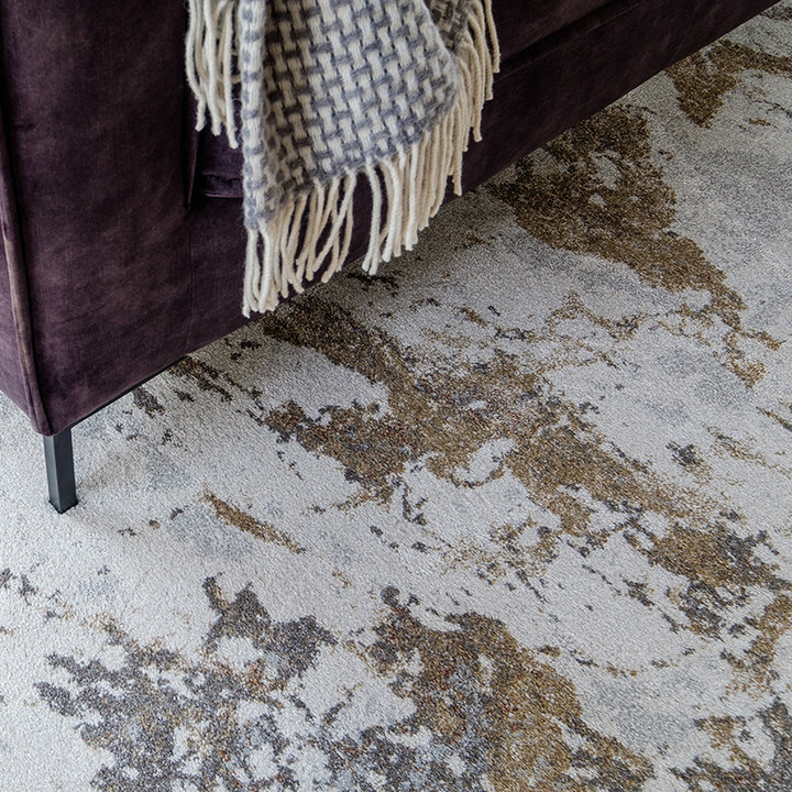 Modern vloerkleed - Mark Geel/Creme