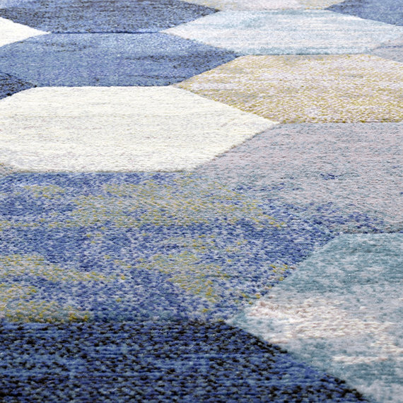 Antoin Carpets Ovaal modern vloerkleed - Amado Blauw 5161