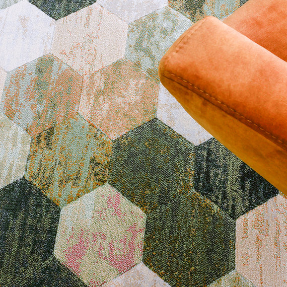 Antoin Carpets Ovaal modern vloerkleed - Amado Groen 6444