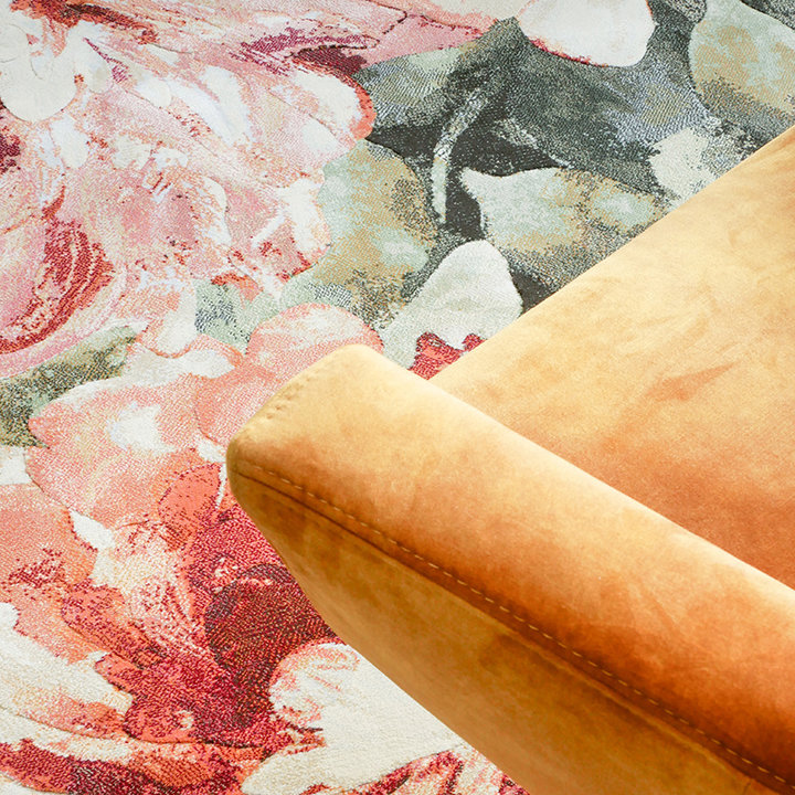 Rond bloemen vloerkleed - Anaheim 3434