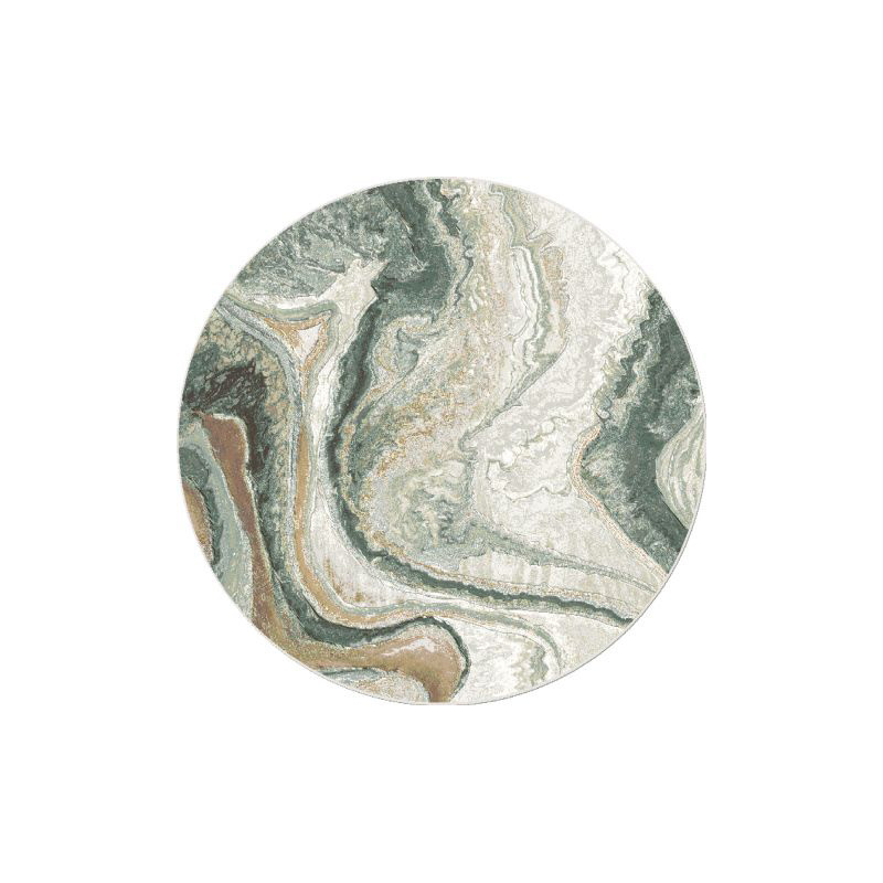 Rond modern vloerkleed - Aspen Groen 7270 - sfeer