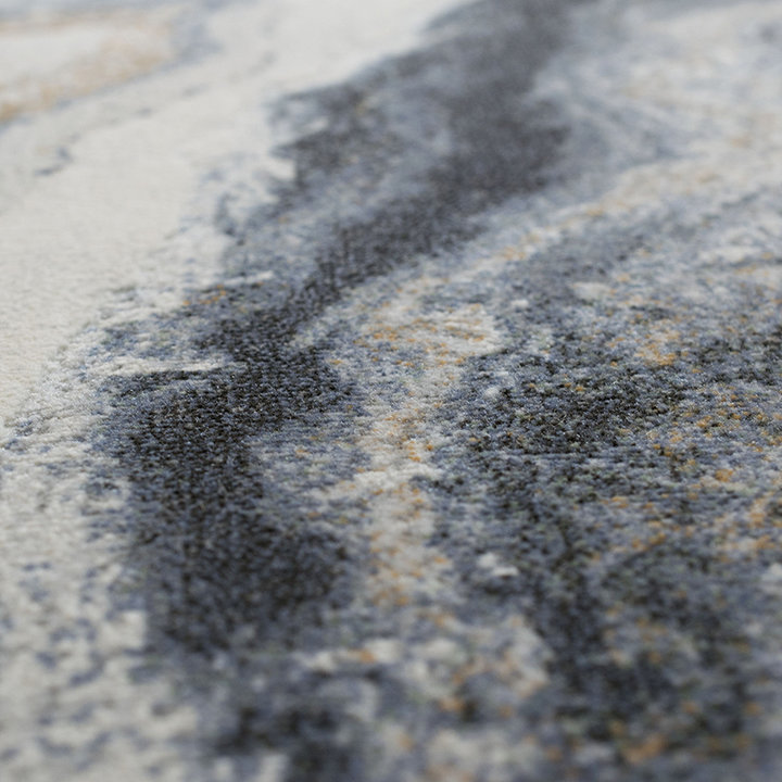 Vierkant modern vloerkleed - Aspen Blauw 8656