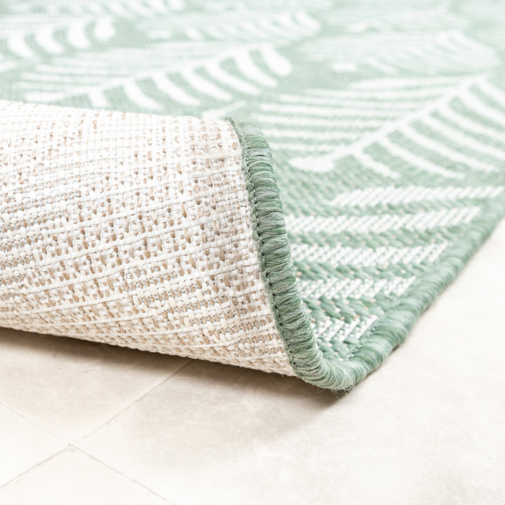 Dywan zewnętrzny okrągły - Summer Leaves Zielony