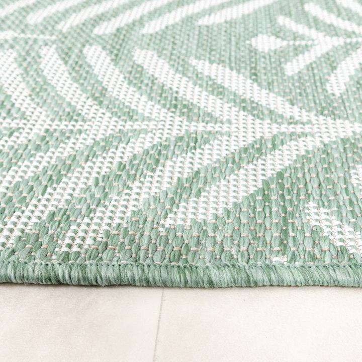 Dywan zewnętrzny okrągły - Summer Leaves Zielony