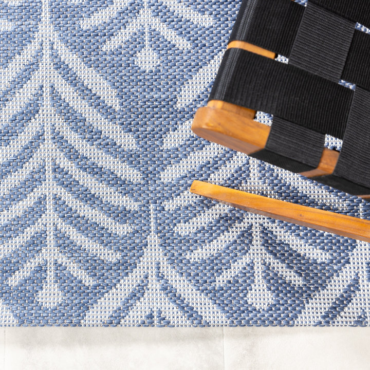 Buitenkleed - Summer Leaves Blauw