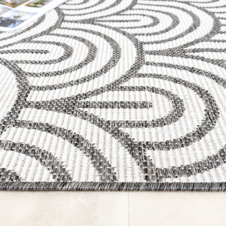 Rond buitenkleed - Summer Arch Grijs