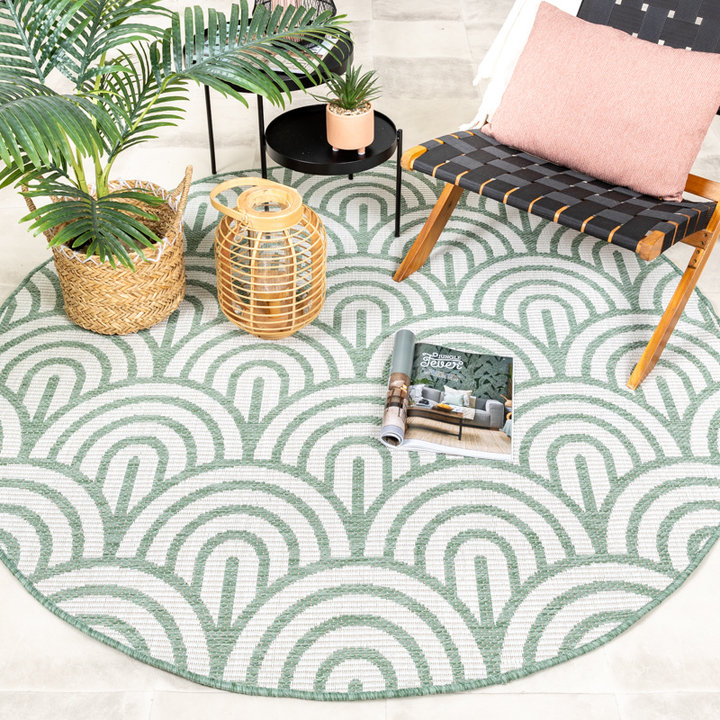Rond buitenkleed - Summer Arch Groen