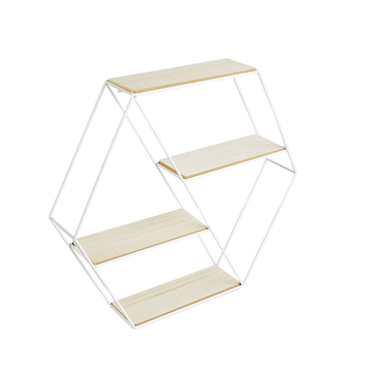 Vintage Wandrek - Zeshoek Wit