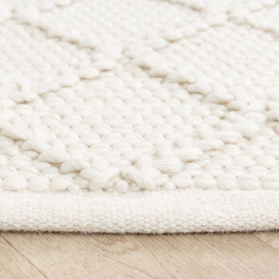FRAAI Wol gevlochten vloerkleed - Knit Creme