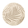 Rond jute buitenkleed - Nomad Leaves Creme - thumbnail 1