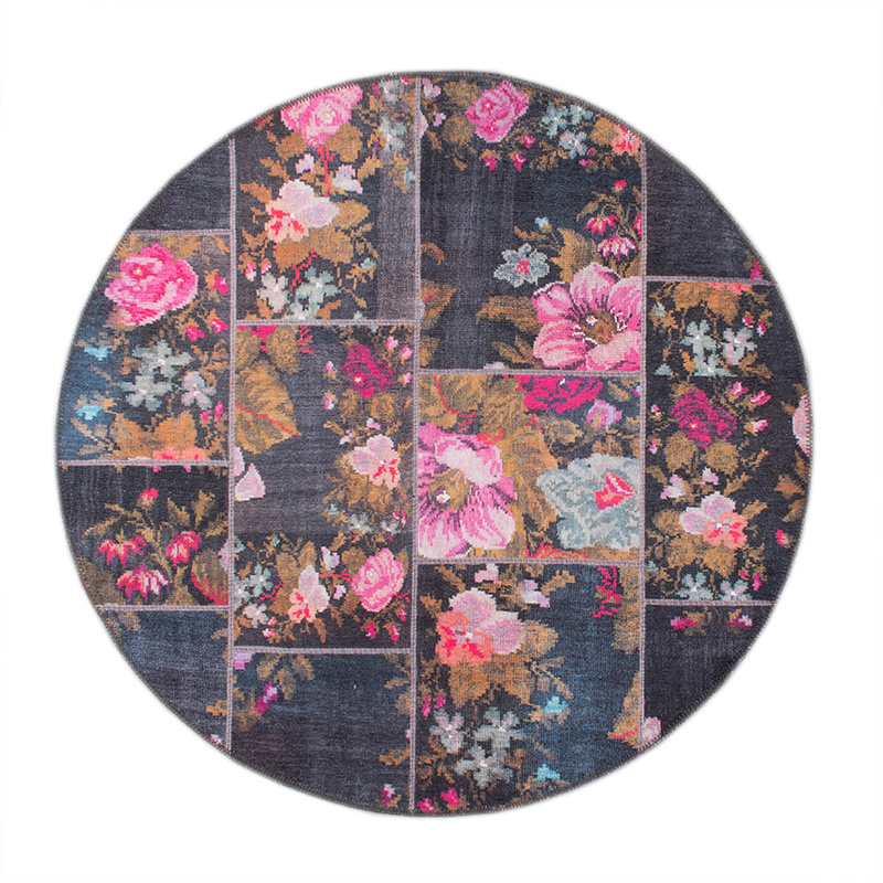 Rond Rozenkelim vloerkleed - Rosa Pink - sfeer