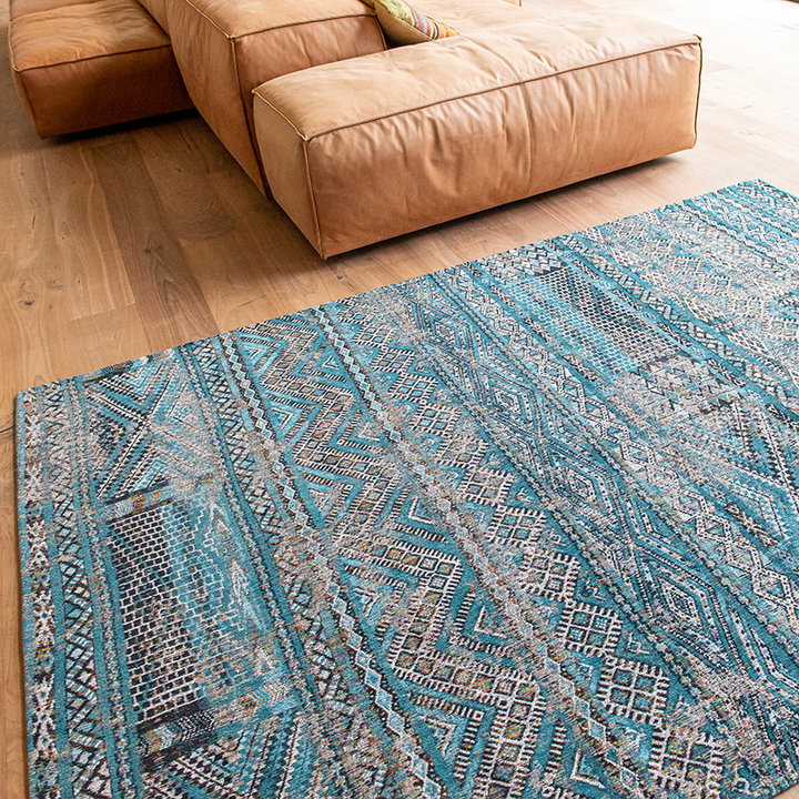 Vintage vloerkleed - Antiquarian Kilim Blauw 9110