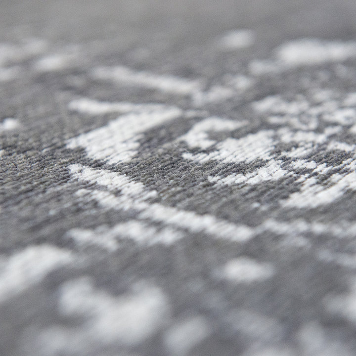 Vintage vloerkleed - Fading World Medaillon Grijs 9148