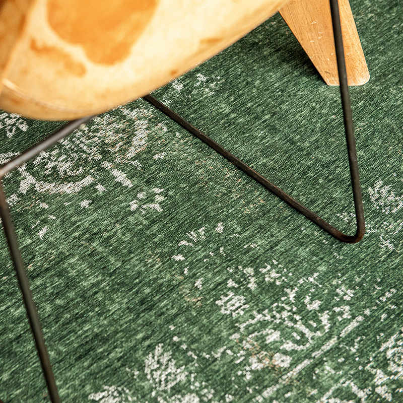 Vintage vloerkleed - Fading World Medaillon Groen 9146