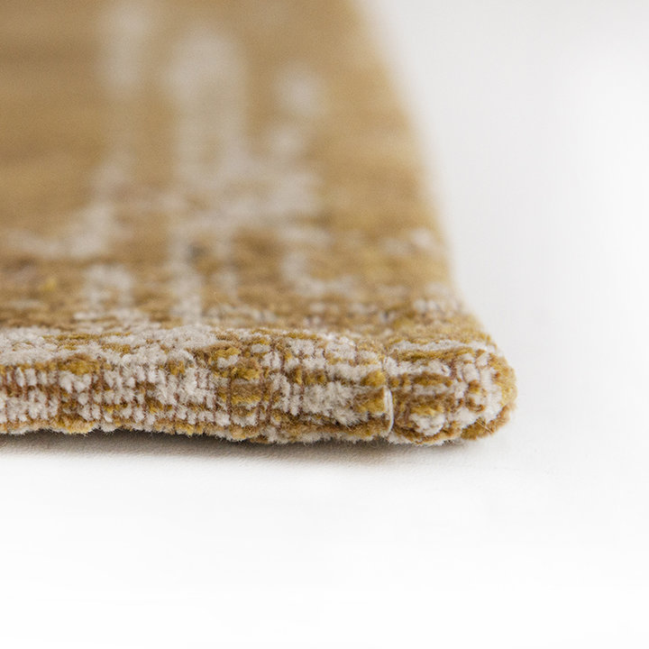 Vintage vloerkleed - Fading World Medaillon Okergeel 9145