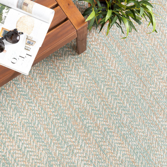 FRAAI Rond modern buitenkleed - Playa Aztec Groen
