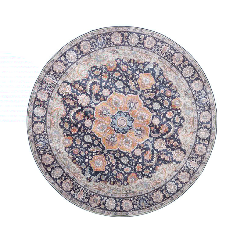 Rond vintage vloerkleed - Imagine Medaillon Blauw - sfeer