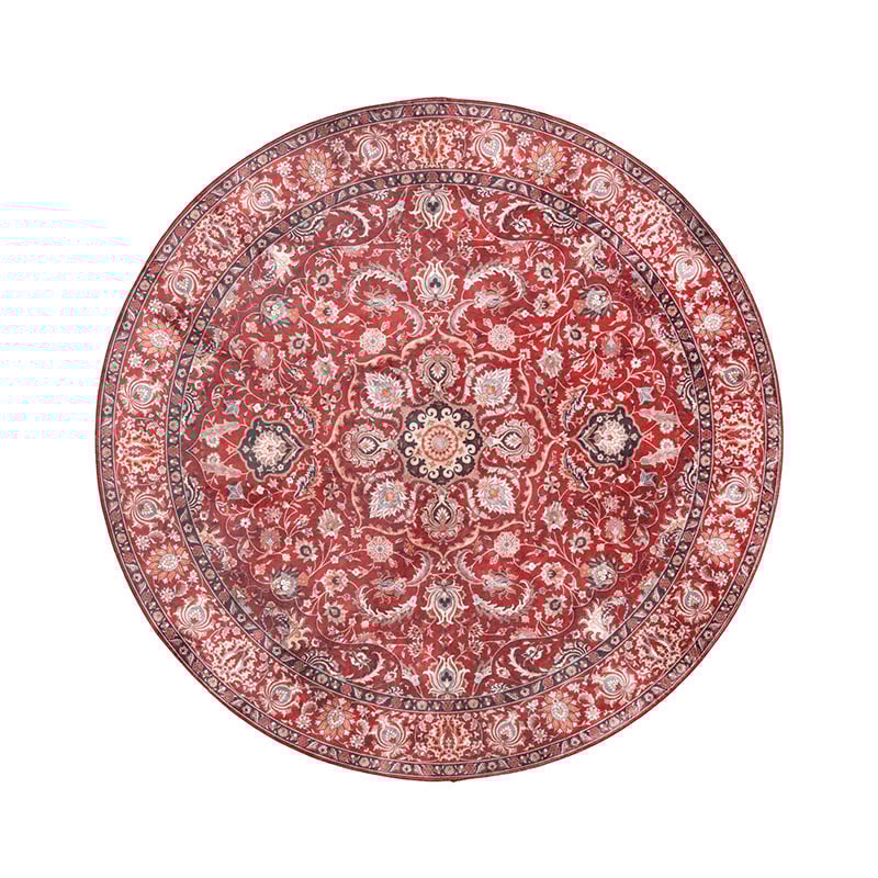 Rond vintage vloerkleed - Imagine Medaillon Rood - sfeer