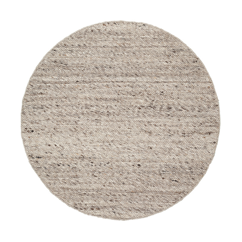 Rond wollen vloerkleed - Feline Bruin/Gemeleerd - sfeer