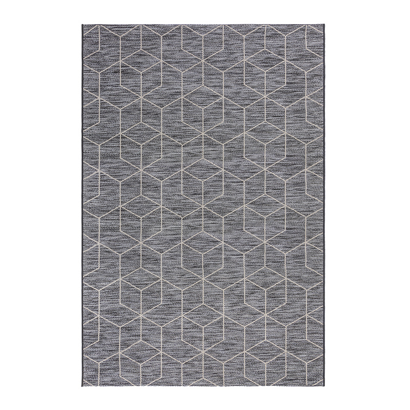 Modern buitenkleed - Liparo Napoli Zwart - sfeer