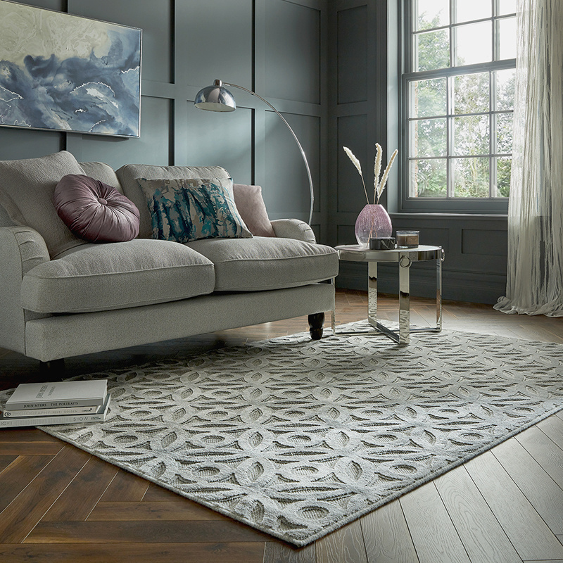 Grafisch vloerkleed - Patno Clarissa Zilver