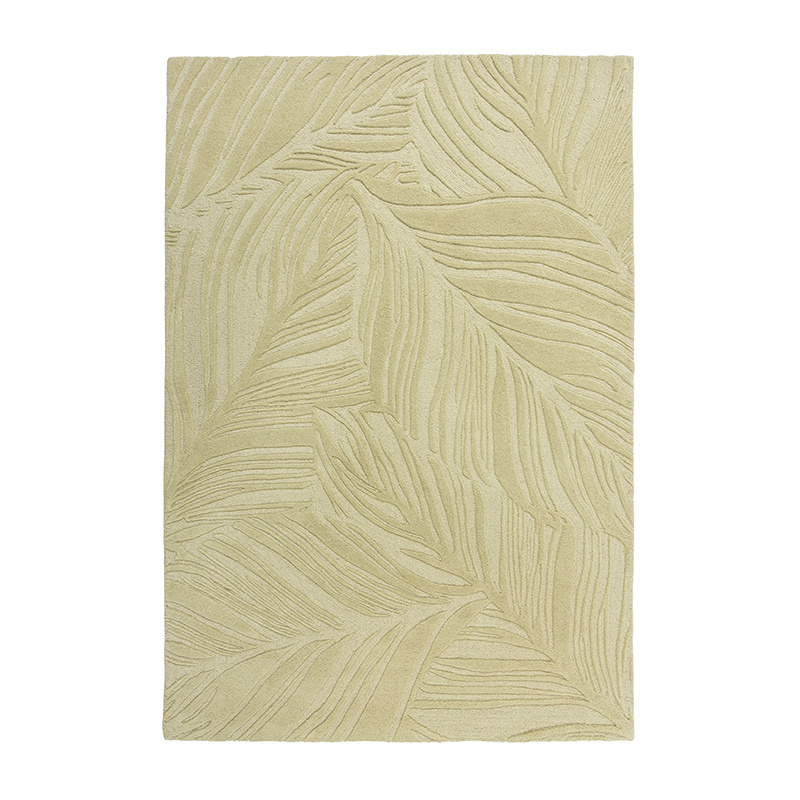 Modern vloerkleed - Solacio Leaves Olijfgroen - sfeer