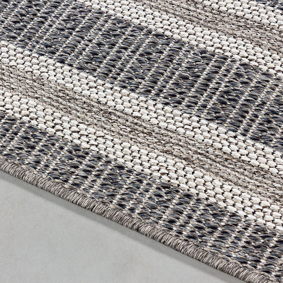 Adana Carpets Jute buitenkleed - Aruba Double-edge Grijs