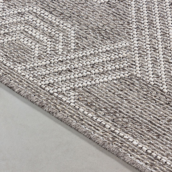 Adana Carpets Jute balkonkleed - Aruba Pattern Grijs
