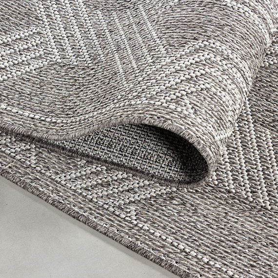 Adana Carpets Jute balkonkleed - Aruba Pattern Grijs