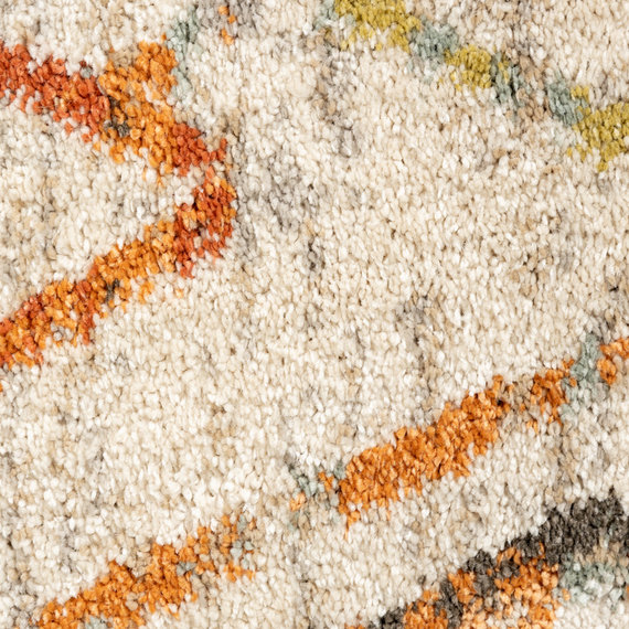 FRAAI Rond hoogpolig vloerkleed - Blend Diamond Terra
