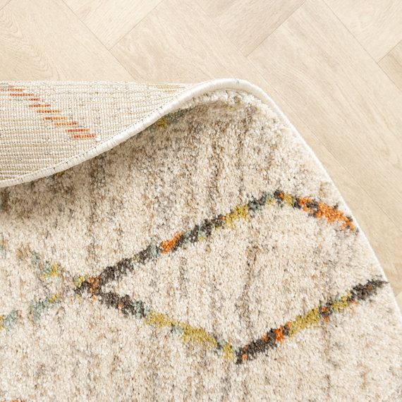 FRAAI Rond hoogpolig vloerkleed - Blend Diamond Terra