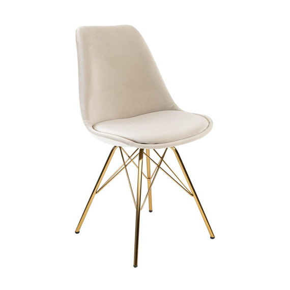 Kick Collection Stoel Velvet Champagne - Goud frame