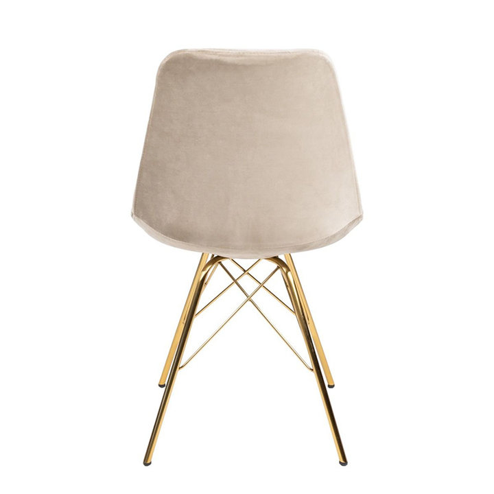 Stoel Velvet Champagne - Goud frame