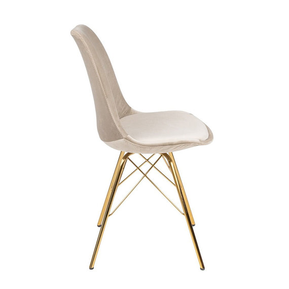 Kick Collection Stoel Velvet Champagne - Goud frame