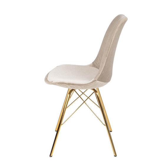 Kick Collection Stoel Velvet Champagne - Goud frame