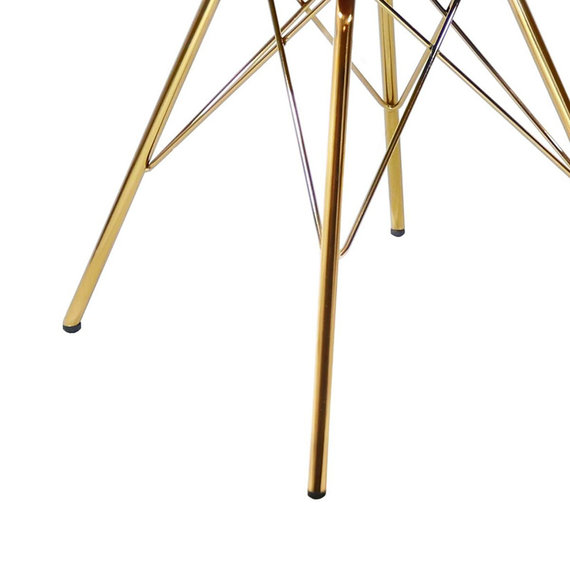 Kick Collection Stoel Velvet Champagne - Goud frame