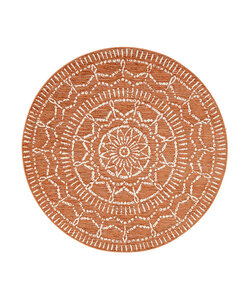 Rond modern buitenkleed - Porto Aztec Terra