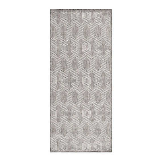 Adana Carpets Jute balkonkleed - Aruba Pattern Grijs