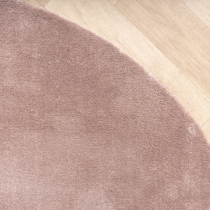 Rond wasbaar viscose vloerkleed - Vive Oudroze