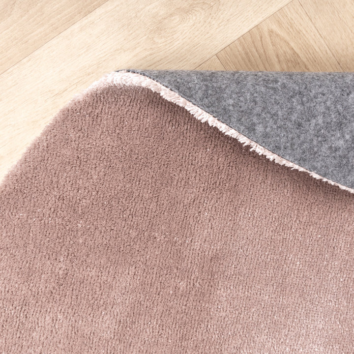 Rond wasbaar viscose vloerkleed - Vive Oudroze